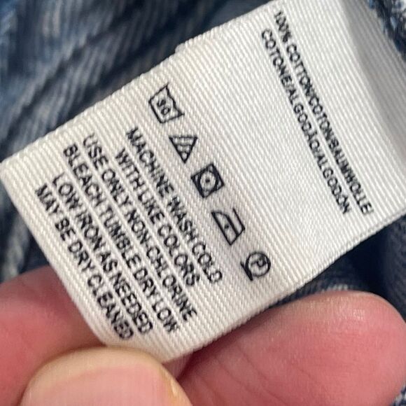 Free People We The Free Draw The Line Striped Straight Leg Jeans Sz 26 - Picture 11 of 13